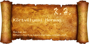 Körtvélyesi Herman névjegykártya